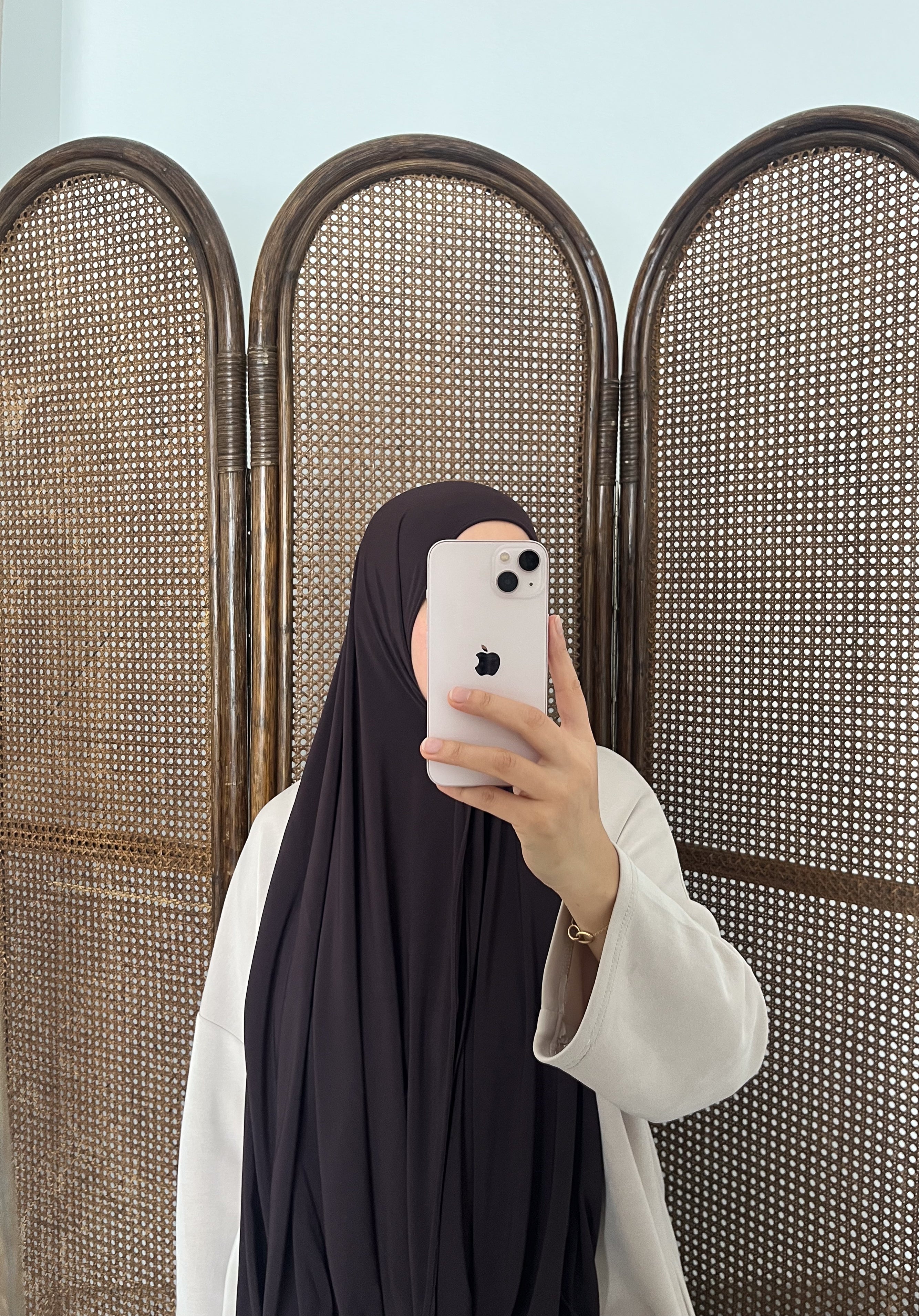 HIJAB EN JERSEY PREMIUM MARRON