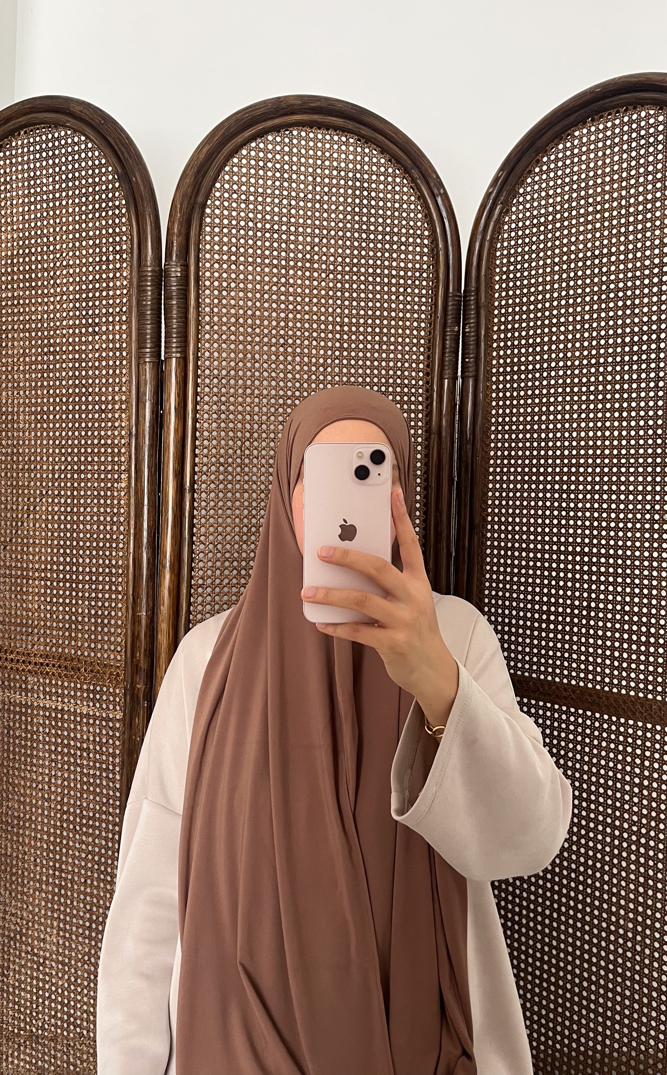 HIJAB EN JERSEY PREMIUM NOISETTE