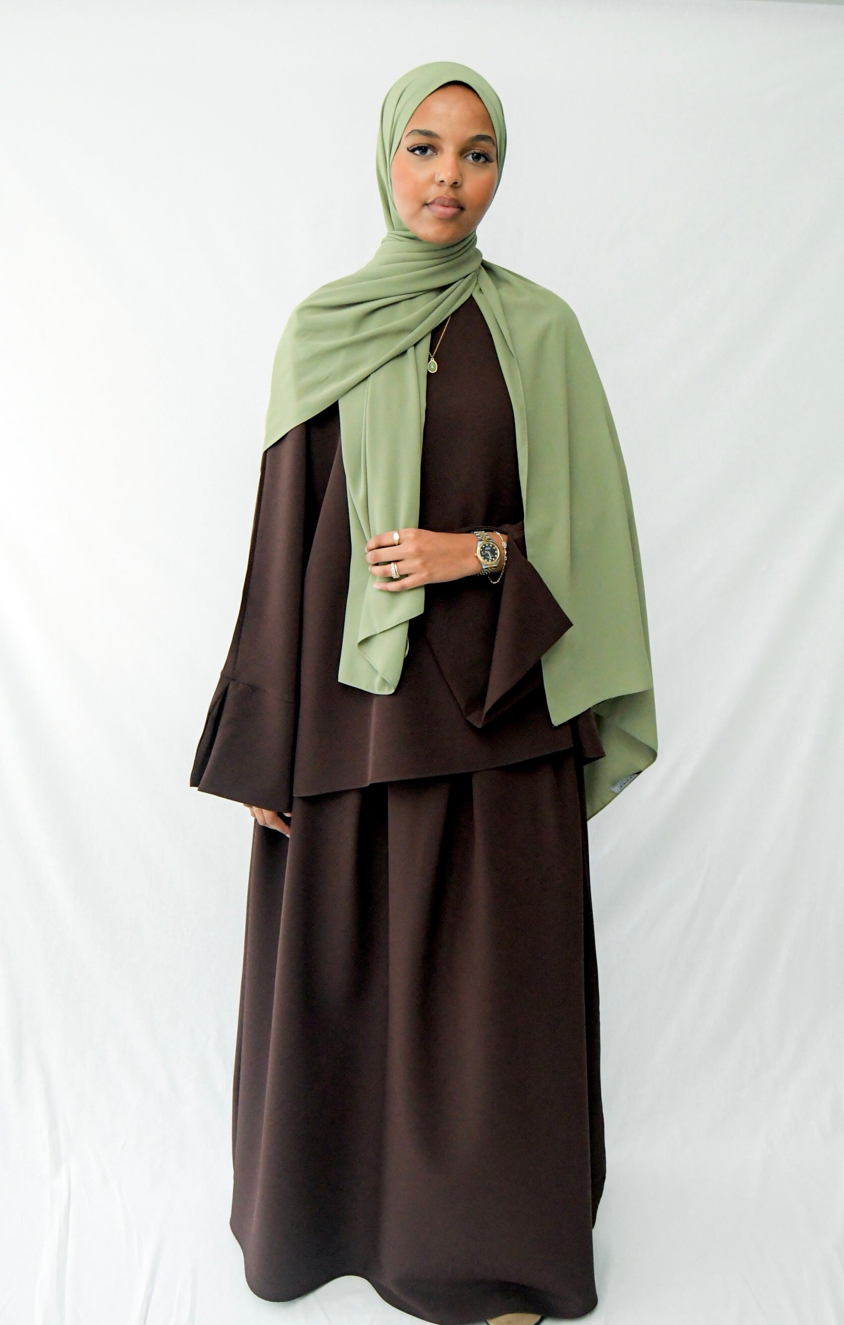 Ensemble jupe classy marron