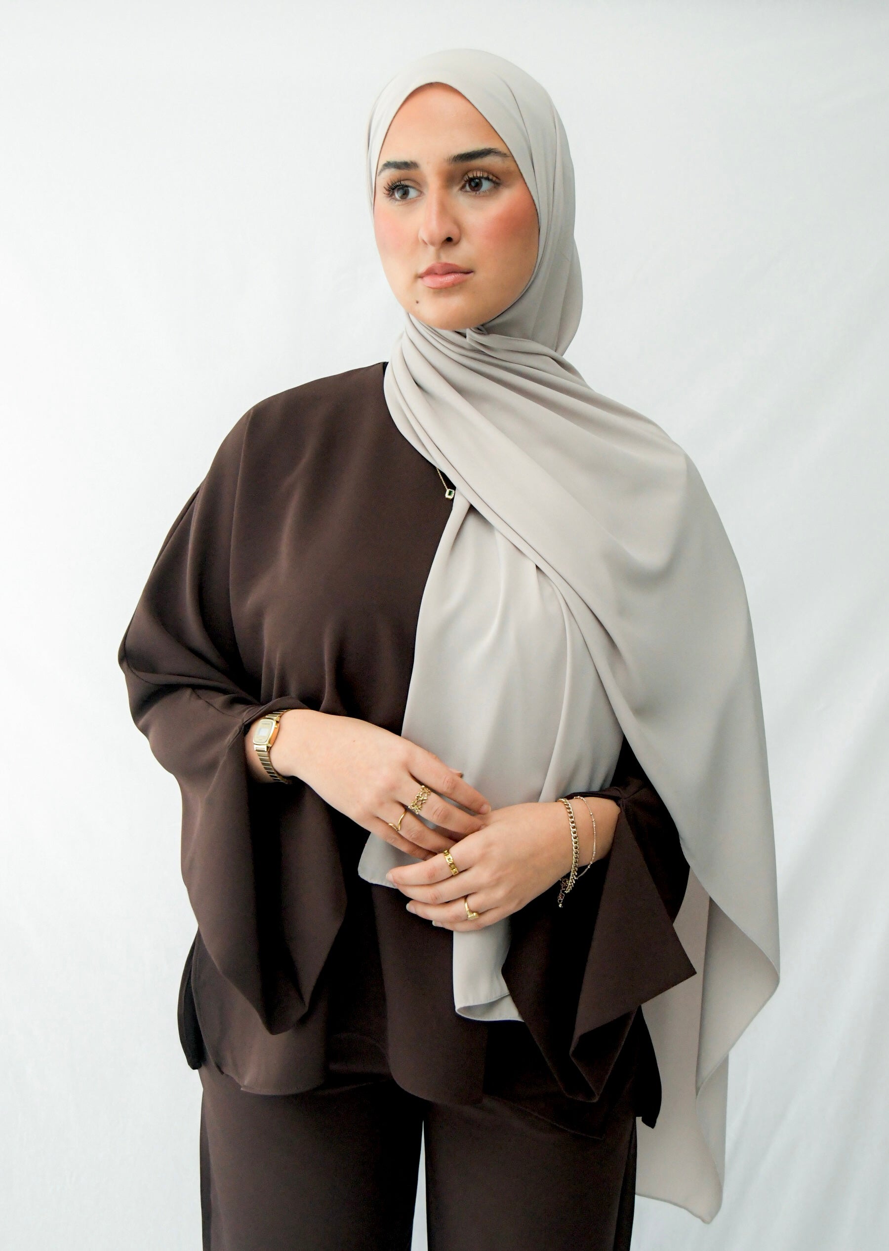 Ensemble pantalon classy marron