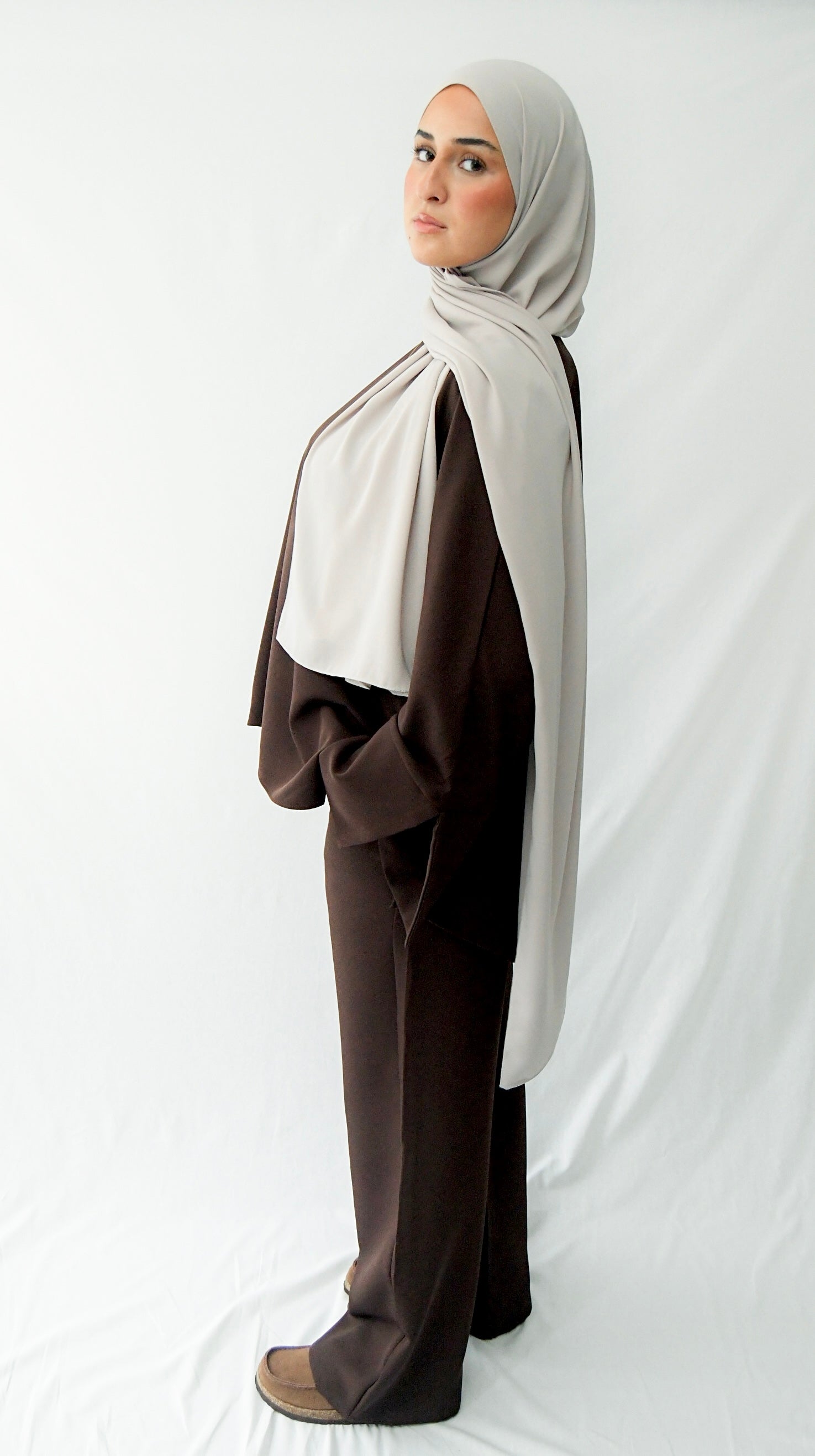 Ensemble pantalon classy marron