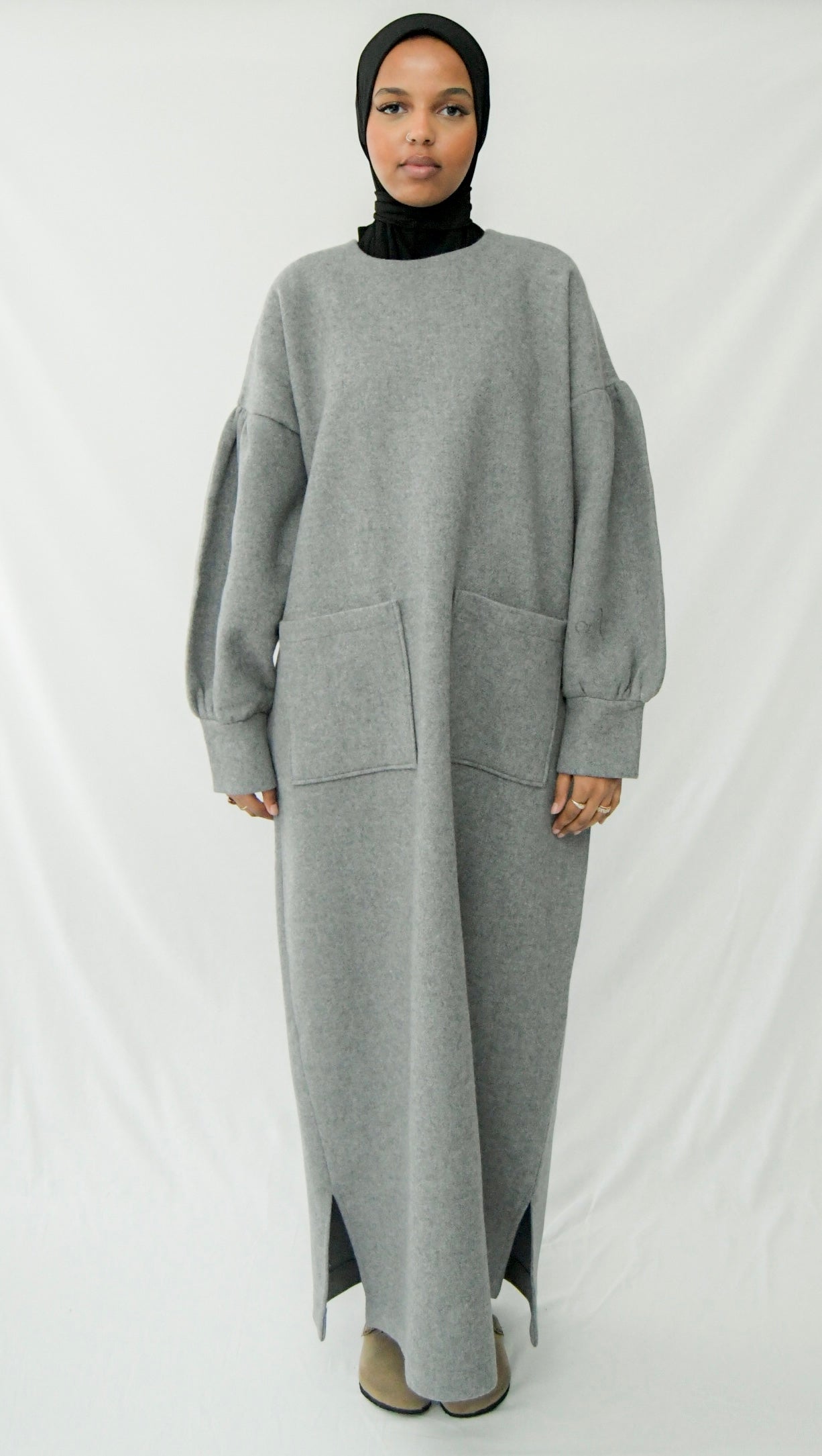 Abaya Mariya gris chiné