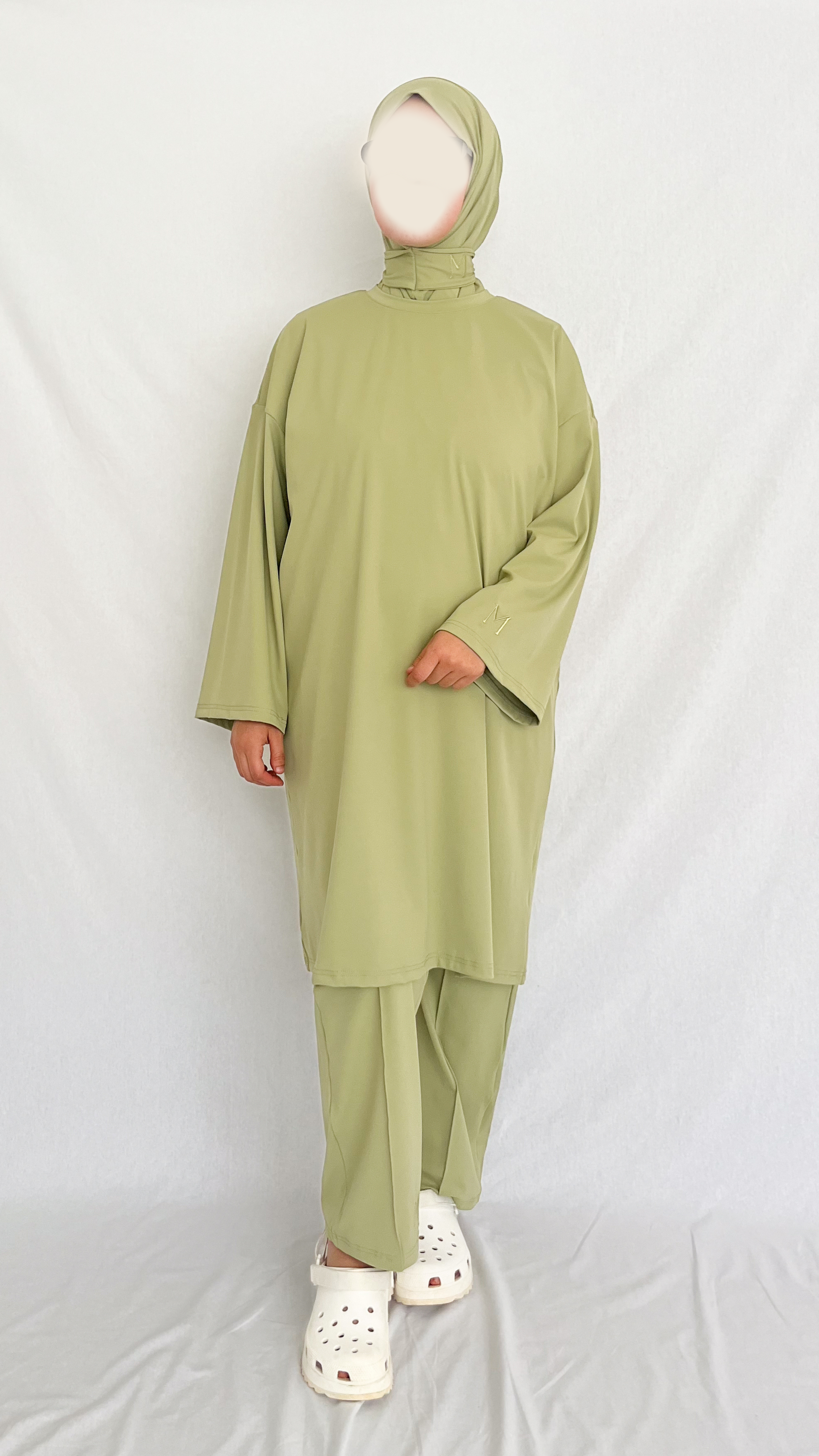 Burkini Mariya Long vert pastel